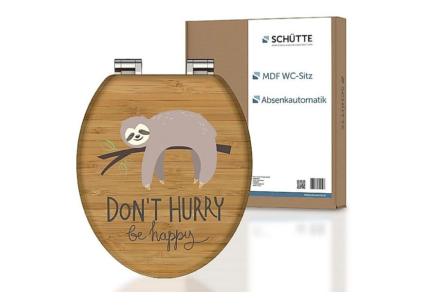 Schütte WC-Sitz Don`t Hurry, Absenkautomatik, Holzkern, Motivdruck, MDF günstig online kaufen