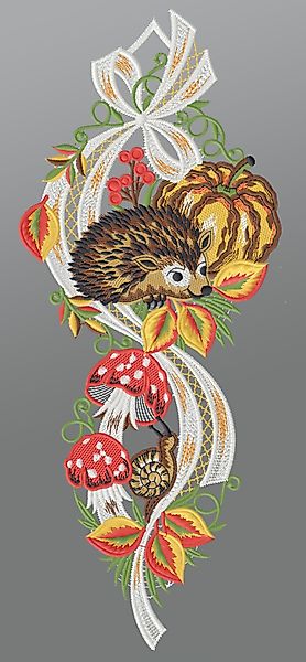 Plauener Spitze® Fensterbild Goldener Herbst, HxB günstig online kaufen