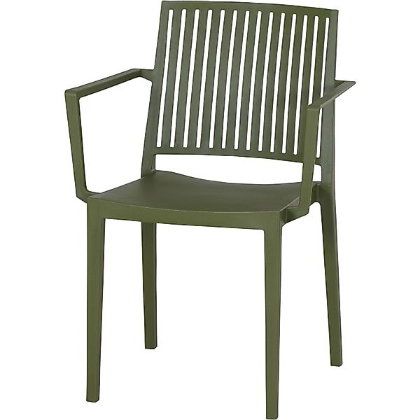 Siena Garden Stapelstuhl Lane mit Armlehnen Olive günstig online kaufen