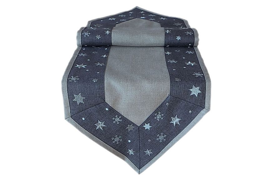 texpot Tischdecke Tischläufer Stickerei Sterne Winter Weihnachten (1-tlg) günstig online kaufen