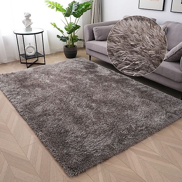 my home Hochflor-Teppich »Micro Shaggy, aus weicher Mikrofaser« rechteckig günstig online kaufen
