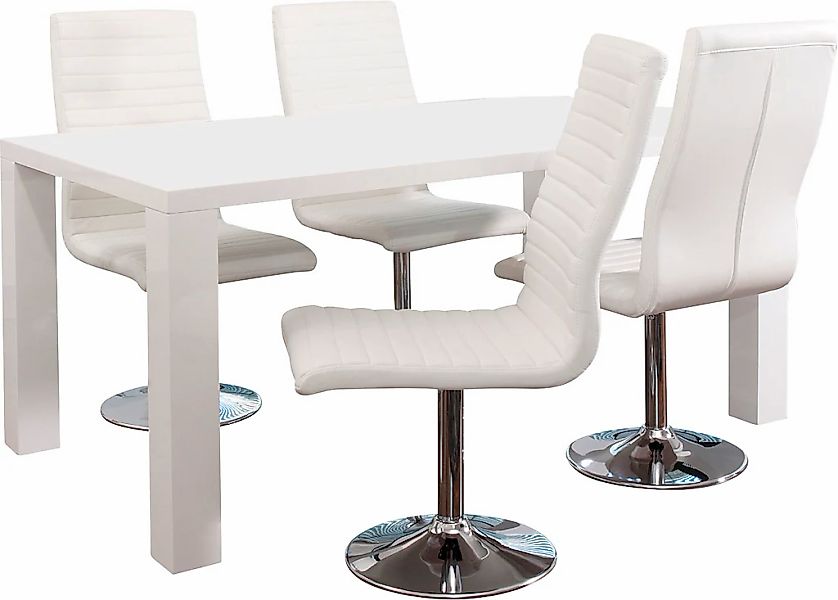 SalesFever Esstisch "Esbjerg - Stilvoller Esszimmertisch", Eleganter Hochgl günstig online kaufen