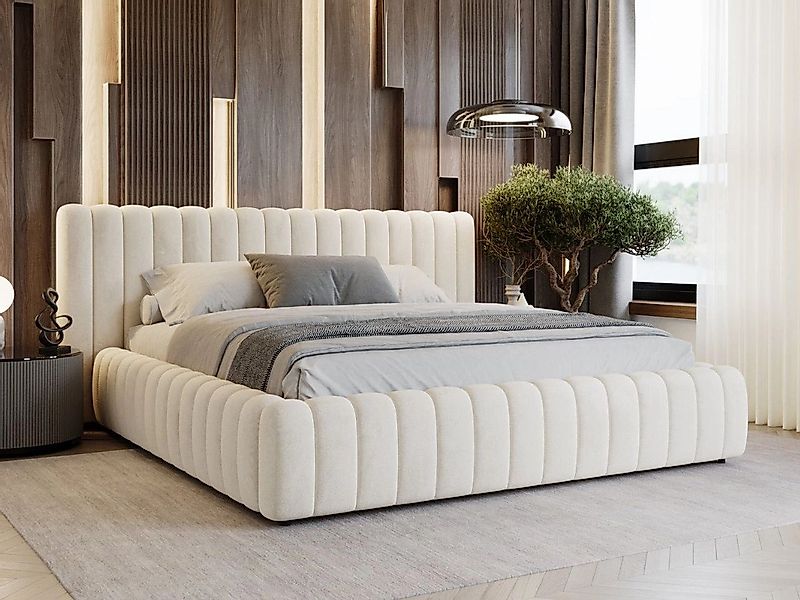 GrainGold Polsterbett mit Bettkästen BLISS, Modern Bett mit Kopfteil - 180x günstig online kaufen