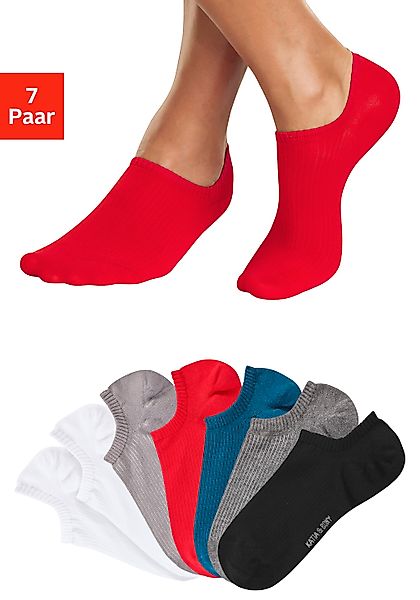 H.I.S Sneakersocken Packung, 7 Paar tlg. invisible und gerippt günstig online kaufen