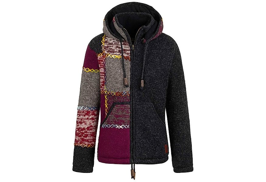 KUNST UND MAGIE Strickjacke Unisex Strickjacke Schurwolle Nordisch Winterja günstig online kaufen