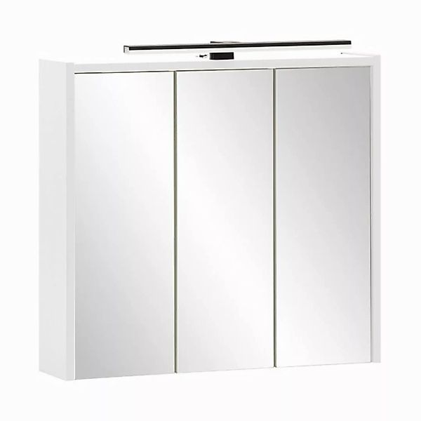 Lomadox Spiegelschrank KANE-80 anthrazit mit LED Aufbauleuchte 3 Türen 65x6 günstig online kaufen