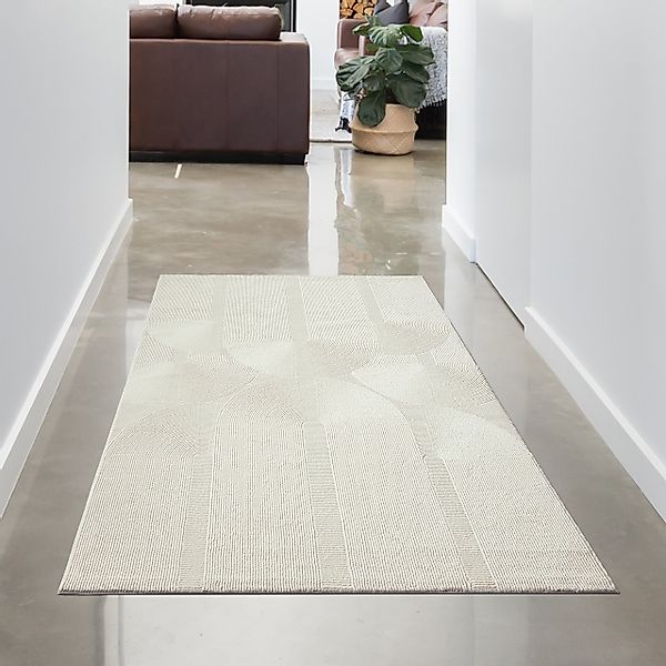Carpetia Teppich Moderner Recycling-Teppich ovale Linienformen günstig online kaufen