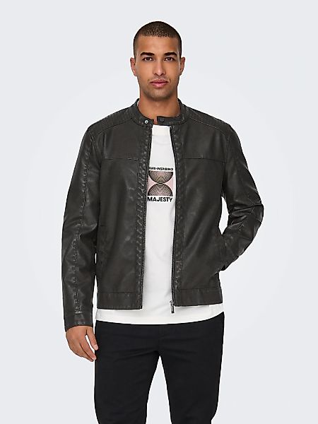 ONLY & SONS Bikerjacke MIKE PU RACER JACKET günstig online kaufen