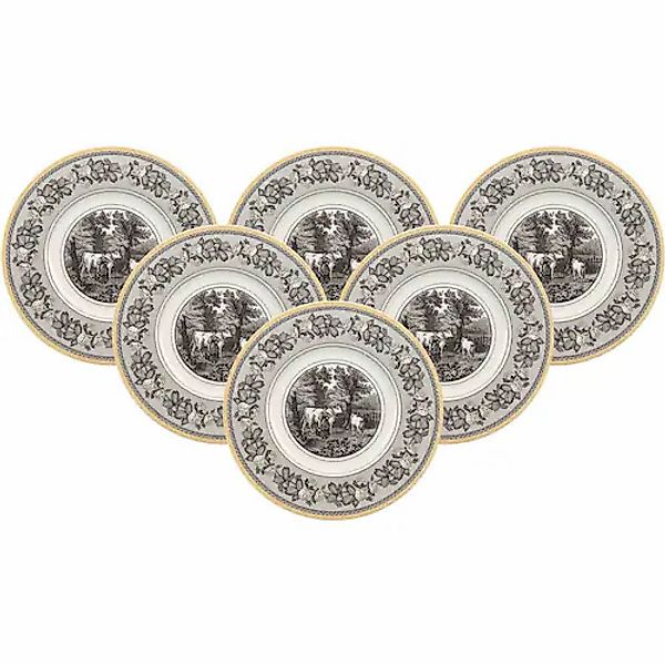 Villeroy & Boch Brotteller »Brotteller Audun Ferme ø 16 cm 6er Set weiß-gra günstig online kaufen