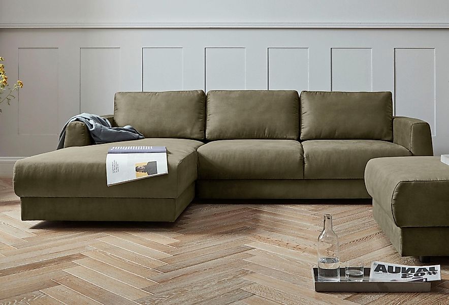 andas Ecksofa "Hobro L-Form", in 3 Bezugsqualitäten in vielen Farben, Desig günstig online kaufen