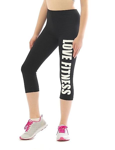 YESET 3/4-Leggings Leggins Hose Capri Aufdruck LOVE FITNESS Mit aufgedruckt günstig online kaufen