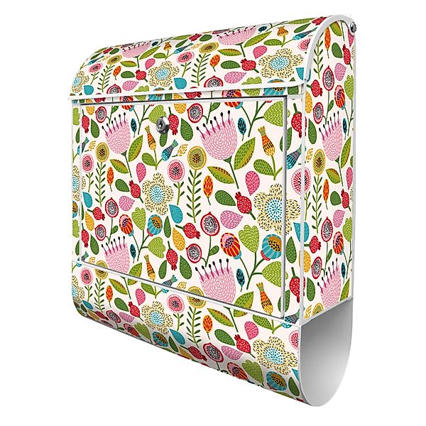 Banjado Design Briefkasten Weiß Pulverbeschichtet 39x47x14cm 2 Schlüssel Mi günstig online kaufen