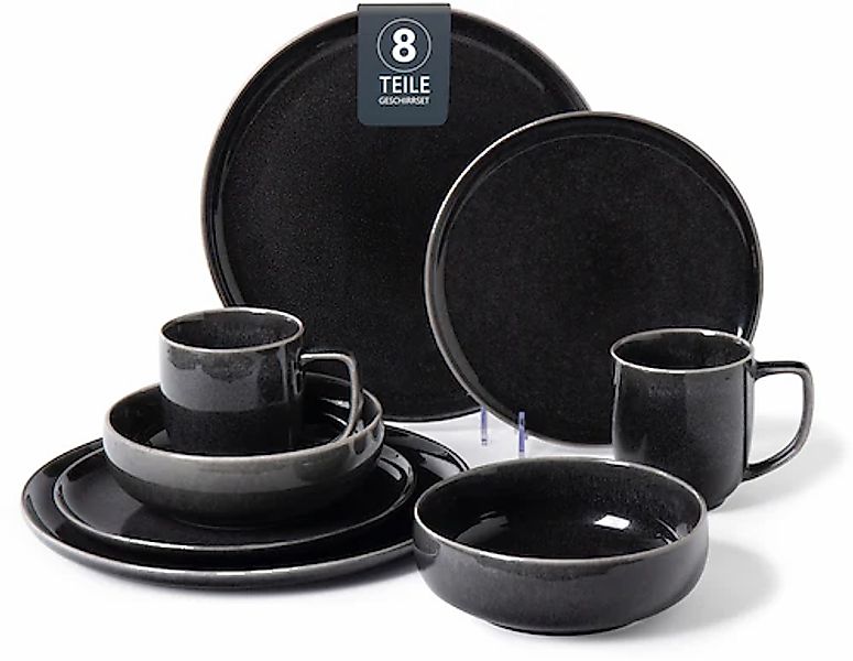 my home Geschirr-Set »Fyns, mit Reaktivglasur« spülmaschinenfest und mikrow günstig online kaufen