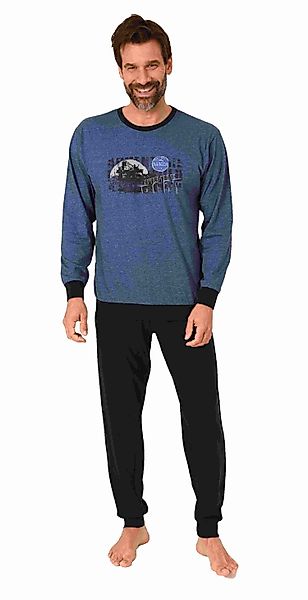 Normann Pyjama Herren langarm Schlafanzug mit günstig online kaufen