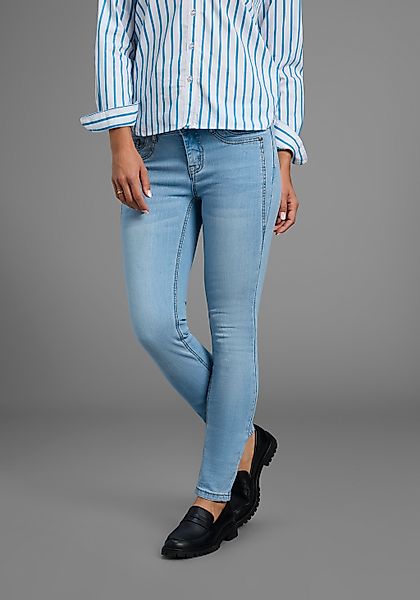 Arizona Skinny-fit-Jeans "mit Keileinsätzen", extra-enger Beinschnitt, nied günstig online kaufen