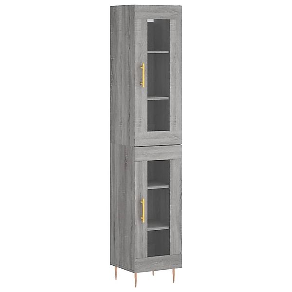 vidaXL Highboard Grau Sonoma 34,5x34x180 cm Holzwerkstoff 3199423 günstig online kaufen