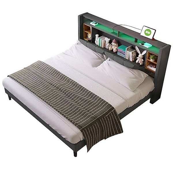 Ulife Polsterbett Doppelbett mit LED-Beleuchtung (Packung, günstig online kaufen