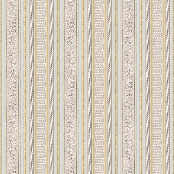 Bricoflor Elegante Tapete mit Streifen Barock Wandtapete Rosa Weiß Gold Ges günstig online kaufen