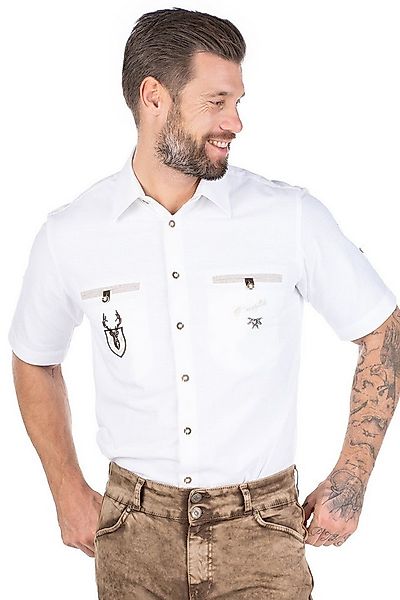 Orbis Textil GmbH & Co. KG Trachtenhemd Trachtenhemd - ANDREAS - weiß günstig online kaufen