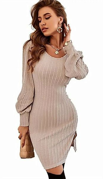 ZWY Wickelkleid Sexy rückenfreies Slim-Fit-Kleid mit breitem Kragen für Dam günstig online kaufen