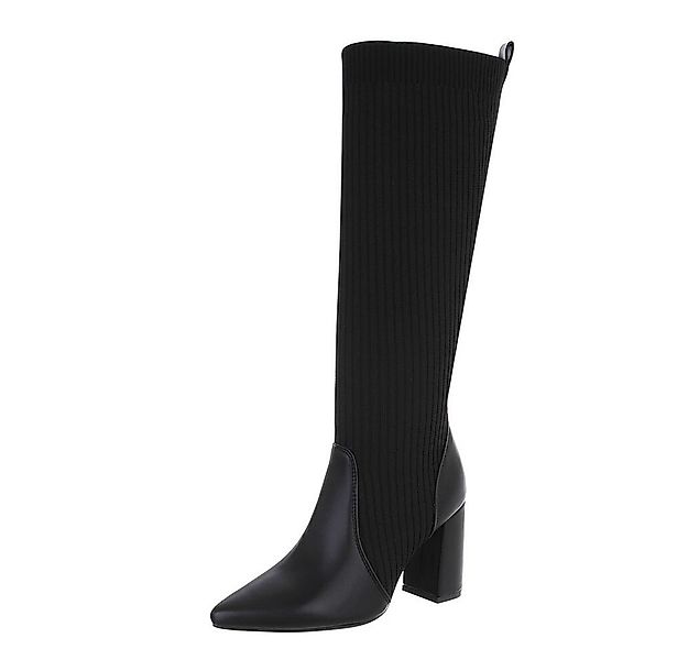 Ital-Design Damen Elegant High-Heel-Stiefel (87124694) Blockabsatz High-Hee günstig online kaufen