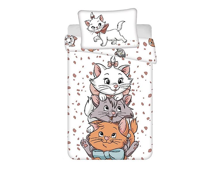 Aristocats Bettwäsche - Set für Kinderbett 100x135 cm + 40x60 cm aus 100% B günstig online kaufen