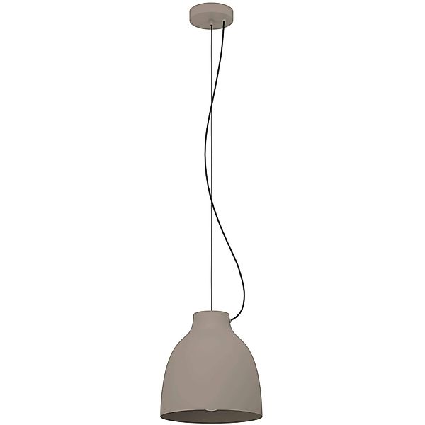 Eglo Pendelleuchte Camasca 1-flammig Ø 28 cm x 110 cm Taupe günstig online kaufen