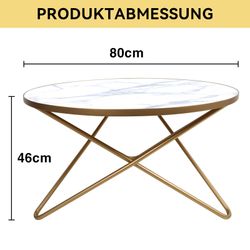 HOLTICO Couchtisch Runder Beistelltisch Wohnzimmertisch Sofatisch günstig online kaufen