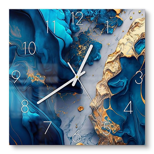 DEQORI Wanduhr 'Goldene Tiefen' (Glas Glasuhr günstig online kaufen