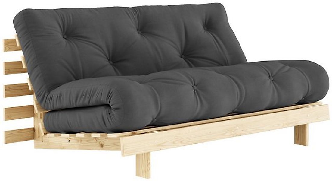 Karup Design 2-Sitzer Schlafsofa ROOTS 160 cm Polster DARK GREY Klappsofa G günstig online kaufen