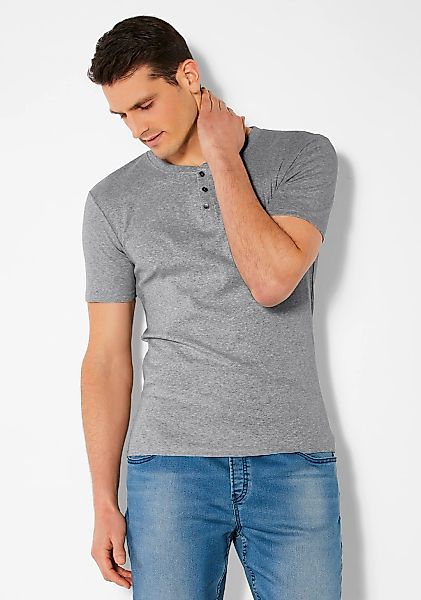 H.I.S T-Shirt mit aufwendiger Knopfleiste, perfekt als Unterziehshirt günstig online kaufen