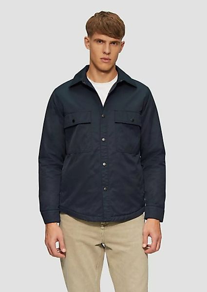 s.Oliver Allwetterjacke Gefüttertes Twill-Overshirt mit Brusttaschen Artwor günstig online kaufen