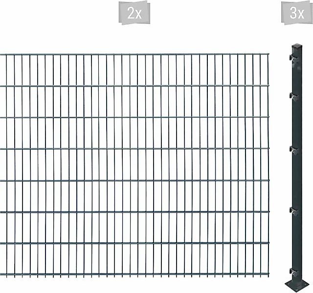 Arvotec Doppelstabmattenzaun "ESSENTIAL 143 zum Aufschrauben", Zaunhöhe 143 günstig online kaufen