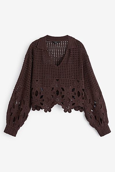 Next Langarm-Poloshirt Pullover mit Polokragen und günstig online kaufen