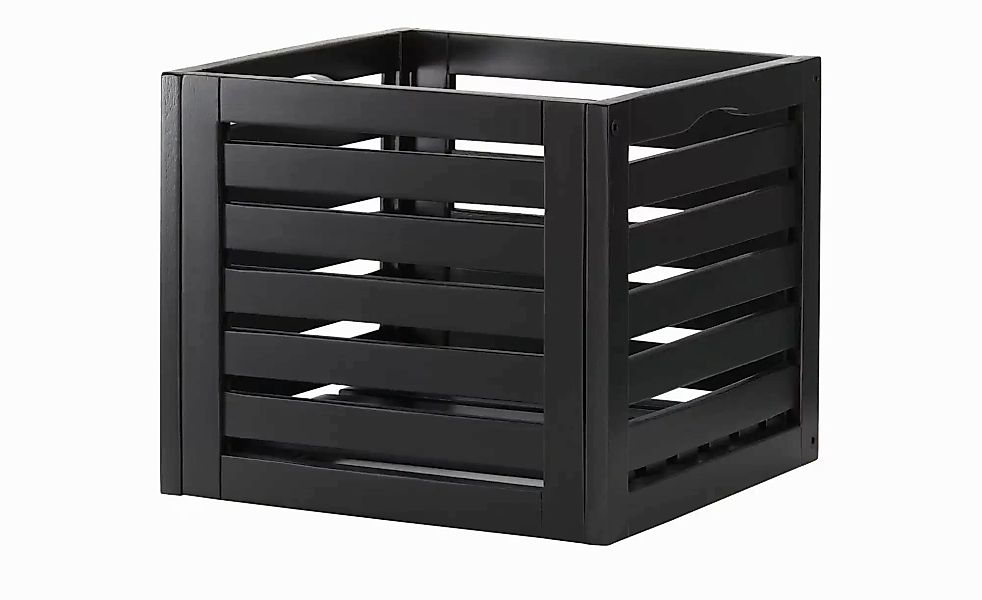 Korb  Oria ¦ schwarz ¦ Massivholz ¦ Maße (cm): B: 31 H: 26 T: 31.0 Aufbewah günstig online kaufen