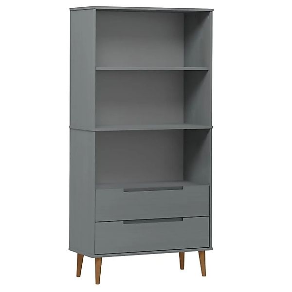 vidaXL Bücherregal MOLDE Grau 85x35x170,5 cm Massivholz Kiefer 350542 günstig online kaufen