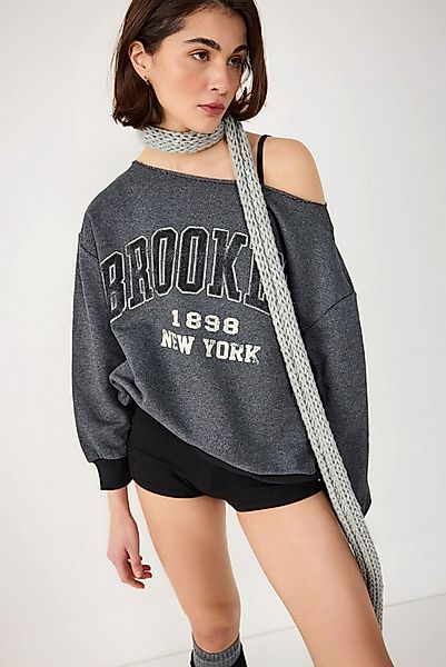 No Matter What Kapuzenpullover Relaxed Fit-Sweatshirt aus Baumwolle mit Bro günstig online kaufen