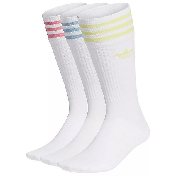 Adidas Originals Solid Crew Socken EU 27-30 White / Pulse Yellow / Rose Ton günstig online kaufen