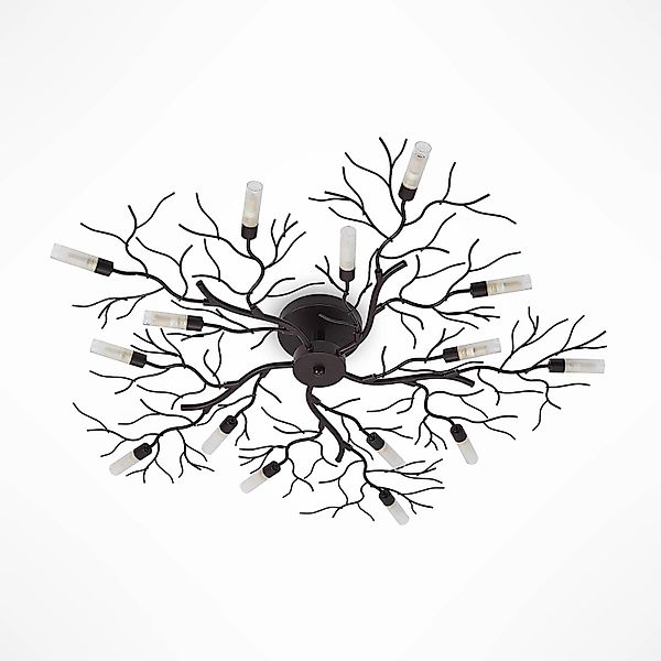 Lindby Deckenlampe Bigna 9626634 Modern in Braun aus Metall 15-flammig G9 W günstig online kaufen