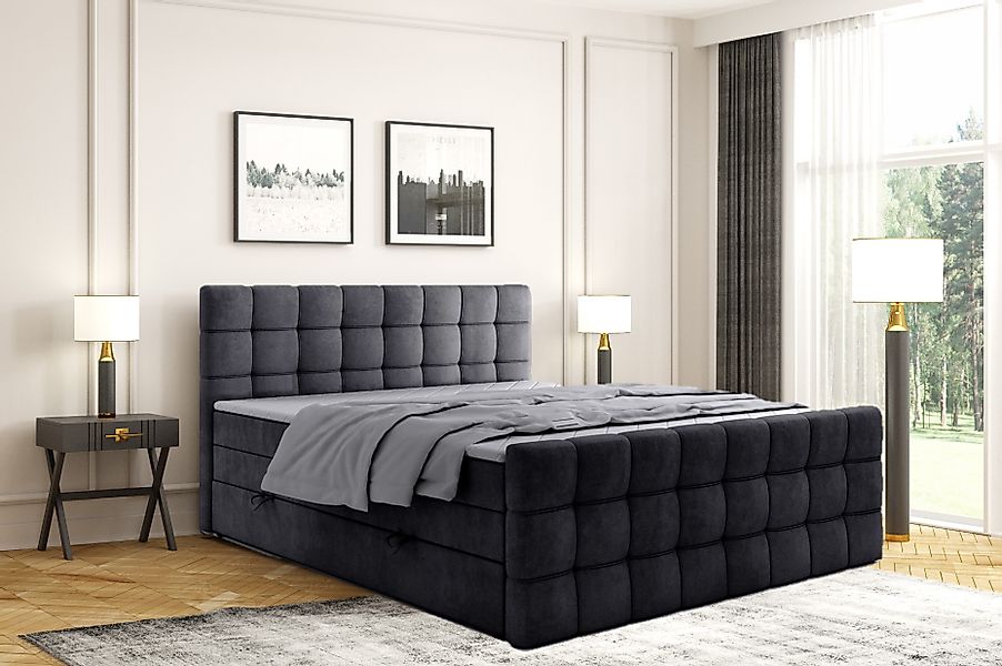 Labett Boxspringbett mit Bettkasten, Doppelmatratze, IGANTE KING 160x200 18 günstig online kaufen