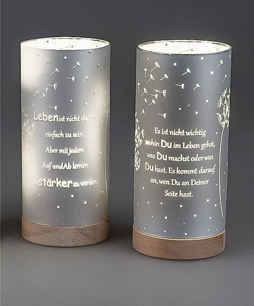 formano LED Dekolicht aus Glas mit Motiv und Spruch, LED fest integriert, W günstig online kaufen