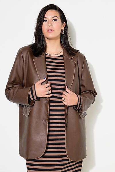 Studio Untold Blusenblazer Blazer Oversize-Shape Lederoptik günstig online kaufen