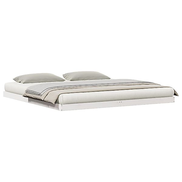 vidaXL Bett Bodenbett Weiß 200x220 cm günstig online kaufen