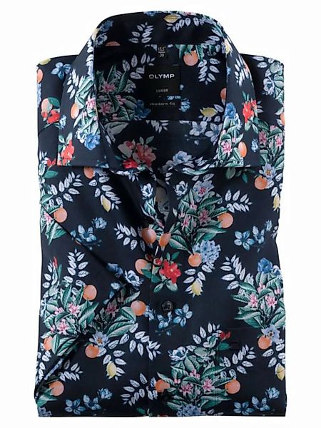 OLYMP Kurzarmhemd - Freizeithemd mit Print -   Modern Fit - Businesshemd günstig online kaufen