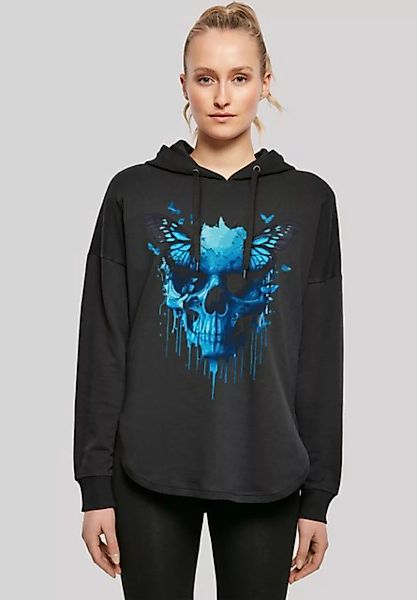 F4NT4STIC Kapuzenpullover Totenkopf mit Schmetterling Print günstig online kaufen