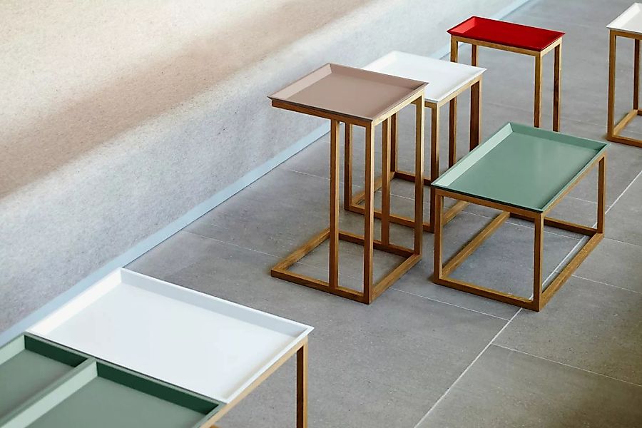 Beistelltisch Mira 57 x 35 x 35 cm, inklusive Tablett Taupe günstig online kaufen