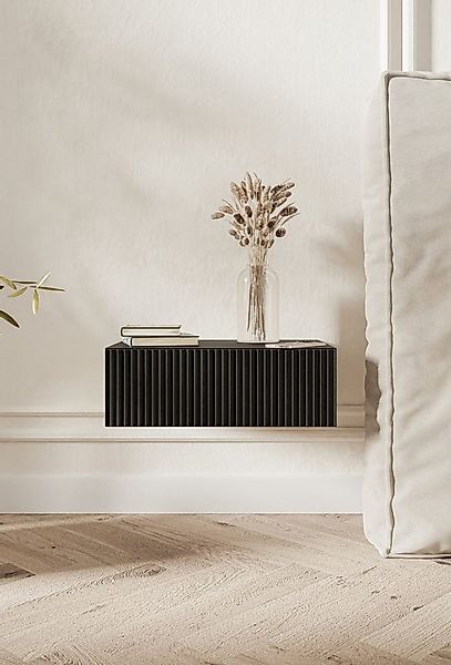 Selsey Nachttisch VELDIO, hängend mit Schublade und geriffelter Front günstig online kaufen