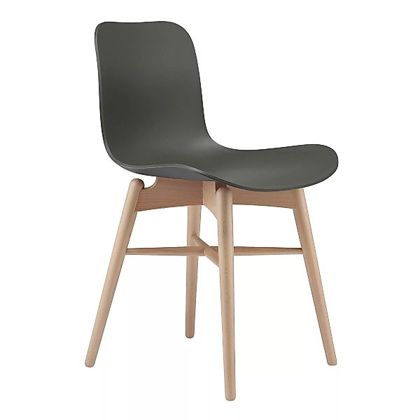 NORR 11 - Langue Original Stuhl Gestell Buche Natur - armeegrün/Sitzschale günstig online kaufen