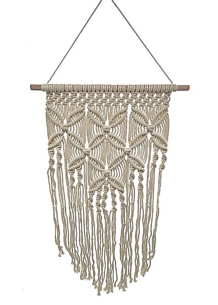 Spetebo Wanddekoobjekt Makramee Wandbehang beige - günstig online kaufen