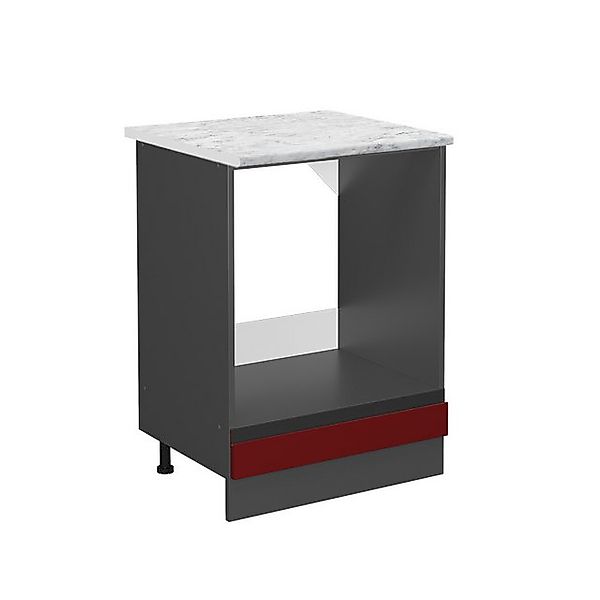 Vicco Herdumbauschrank R-Line Herdschrank Rot/Anthrazit AP Marmor günstig online kaufen